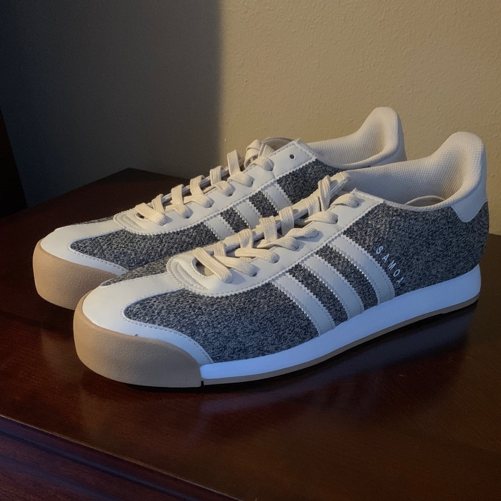 Adidas Gray and White Casual Sneakers